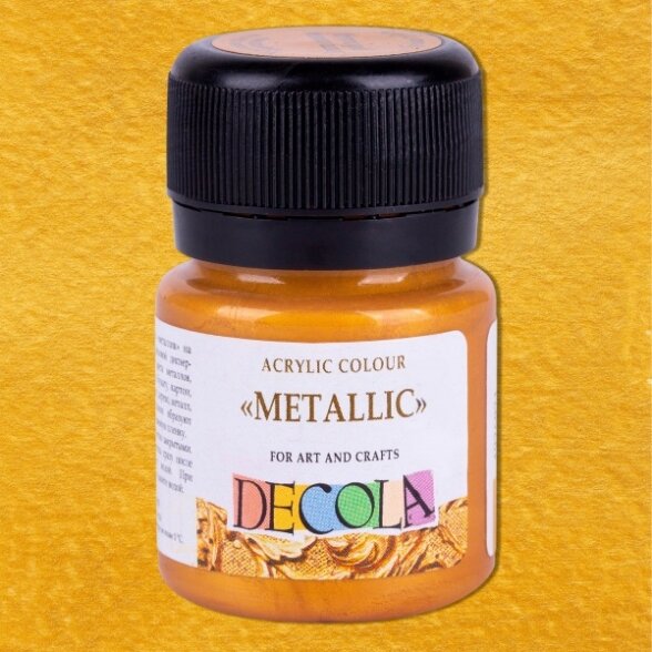 Akriliniai dažai Decola Metallic 20 ml Nr.971 olimpinis auksas Akriliniai dažai Decola Metallic 20 ml Nr.971 olimpinis auksas