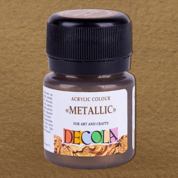 Acrylic Colours "Metallic" Decola in Plastic Jar 20 ml — 981 Gold Antique Acrylic Colours "Metallic" Decola in Plastic Jar 20 ml — 981 Gold Antique