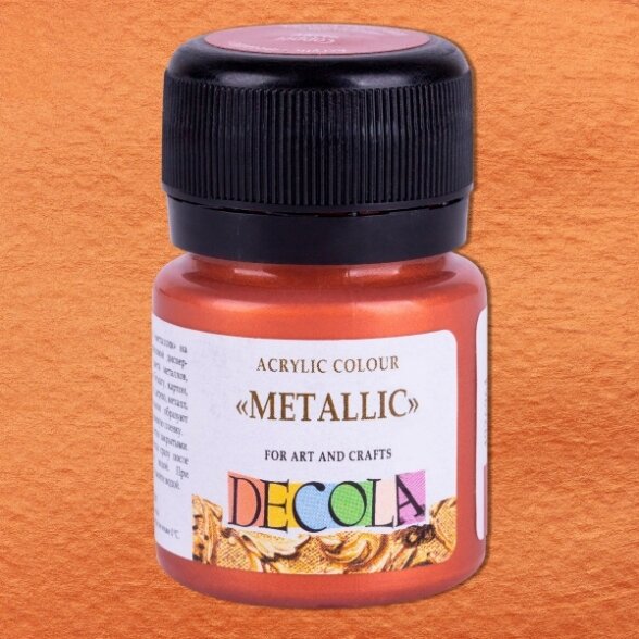 Acrylic Colours "Metallic" Decola in Plastic Jar 20 ml — 964 Copper Acrylic Colours "Metallic" Decola in Plastic Jar 20 ml — 964 Copper