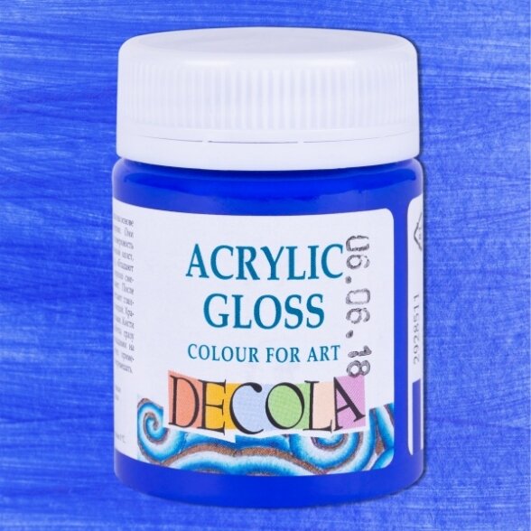 Acrylic Gloss Colours Decola in Plastic Jar 50 ml — 511 Ultramarine Acrylic Gloss Colours Decola in Plastic Jar 50 ml — 511 Ultramarine