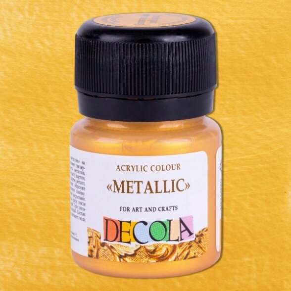 Acrylic Colours "Metallic" Decola in Plastic Jar 20 ml — 970 Geraldic Gold Acrylic Colours "Metallic" Decola in Plastic Jar 20 ml — 970 Geraldic Gold