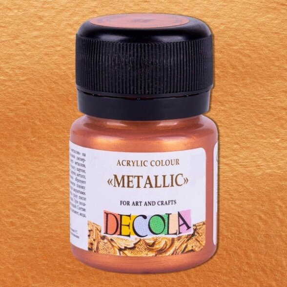 Akriliniai dažai Decola Metallic 20 ml Nr.963 bronzos spalvos Akriliniai dažai Decola Metallic 20 ml Nr.963 bronzos spalvos