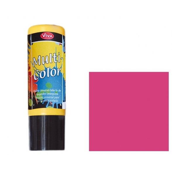 Akriliniai dažai Viva Decor Multi-Color 90 ml rožinės spalvos Nr. 506 Akriliniai dažai Viva Decor Multi-Color 90 ml rožinės spalvos Nr. 506