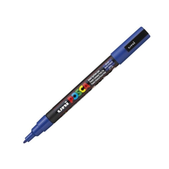 Акриловый маркер Uni POSCA PC-3M, синий, 0.9–1.3 мм, № 33 1