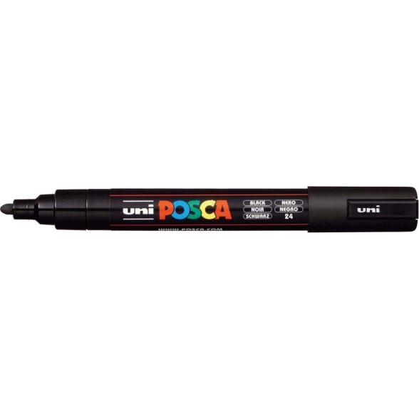 Uni POSCA PC-5M Paint Marker, Black, 1.8–2.5 mm, No. 24 1
