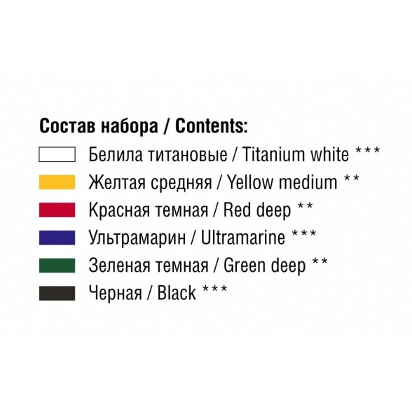 Сонет Набор акрил картон/коррекс 6 шт х46 мл 2