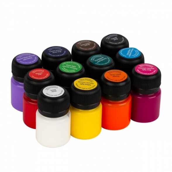 Akrilinių dažų rinkinys stiklui ir keramikai Decola 12x20 ml 2 Akrilinių dažų rinkinys stiklui ir keramikai Decola 12x20 ml 2