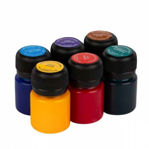 Akrilinių vitražinių dažų rinkinys Decola 6x20 ml 2