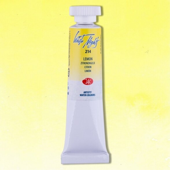 Akvarelė tūtelėje White Nights 10 ml Nr.214 citrinos spalvos Akvarelė tūtelėje White Nights 10 ml Nr.214 citrinos spalvos