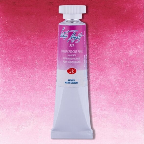 Akvarelė tūtelėje White Nights 10 ml Nr.324 rožinis chinacridonas Akvarelė tūtelėje White Nights 10 ml Nr.324 rožinis chinacridonas