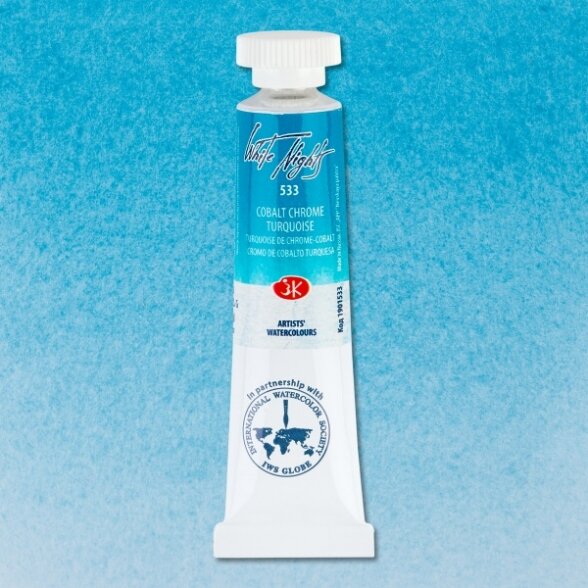 Cobalt Chrome Turquoise Watercolor White Nights No.533 tube 10 ml Cobalt Chrome Turquoise Watercolor White Nights No.533 tube 10 ml