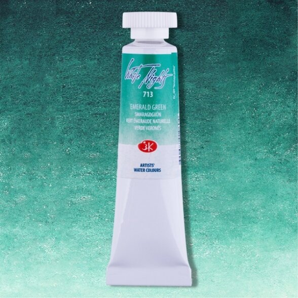 Akvarelė tūtelėje White Nights 10 ml Nr.713 smaragdo spalvos Akvarelė tūtelėje White Nights 10 ml Nr.713 smaragdo spalvos