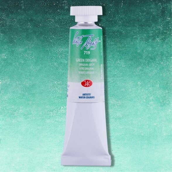 Akvarelė tūtelėje White Nights 10 ml Nr.719 originali žalia Akvarelė tūtelėje White Nights 10 ml Nr.719 originali žalia