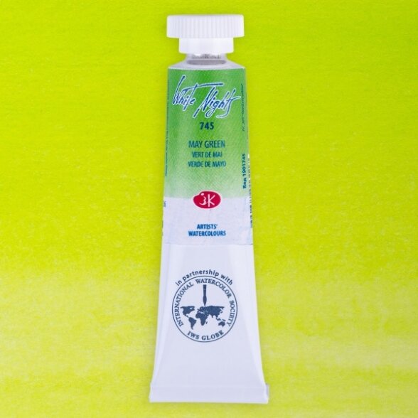 Akvarelė tūtelėje White Nights 10 ml Nr.745 gegužės žalia Akvarelė tūtelėje White Nights 10 ml Nr.745 gegužės žalia