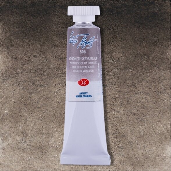 Akvarelė tūtelėje White Nights 10 ml Nr.806 Voronežo juoda Akvarelė tūtelėje White Nights 10 ml Nr.806 Voronežo juoda