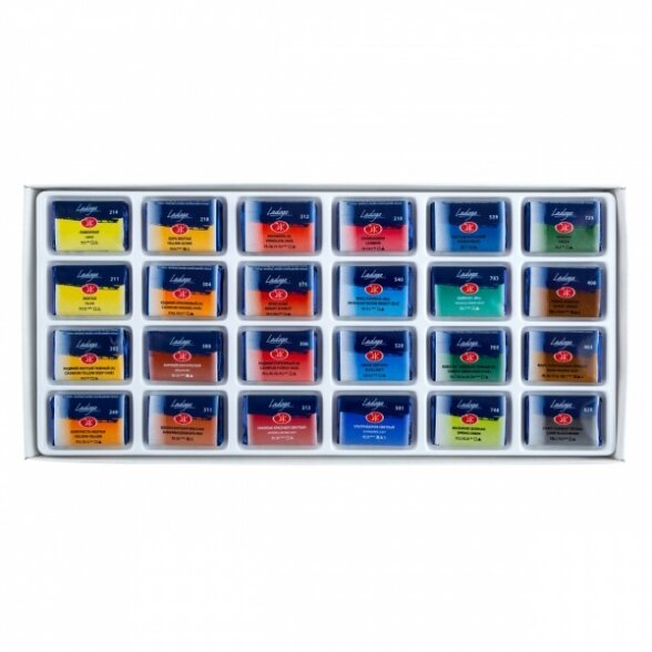 Akvarelės rinkinys Ladoga 24 spalvos po 2,5 ml 3