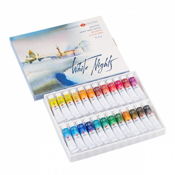 Akvarelės rinkinys White Nights 24x10 ml 1