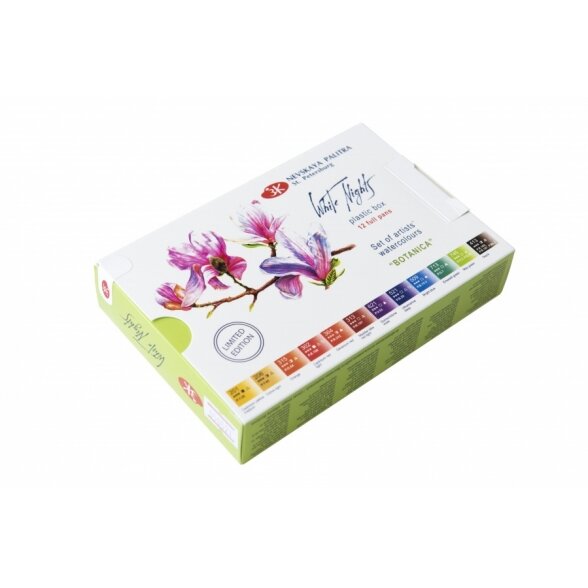 Akvarelės rinkinys White Nights Botanica 12x2,5 ml kiuvetės 1 Akvarelės rinkinys White Nights Botanica 12x2,5 ml kiuvetės 1