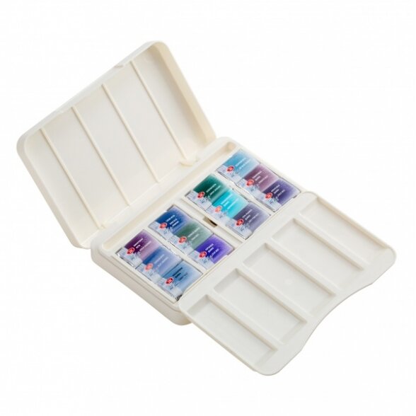 Akvarelės rinkinys White Nights Granuliation 12 x 2,5 ml kiuvetės plastikinėjė dėžutėje 2