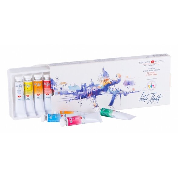 Akvarelės rinkinys White Nights IWS 12x10 ml Akvarelės rinkinys White Nights IWS 12x10 ml