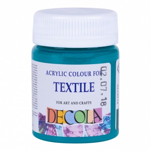 Akriliniai dažai audiniams Decola 50 ml Nr.720 smaragdo spalvos