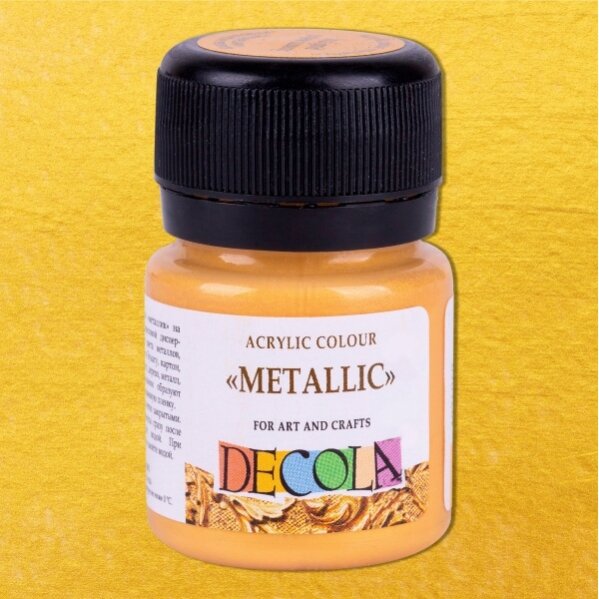 Acrylic Colours "Metallic" Decola in Plastic Jar 20 ml — 969 Inca Gold