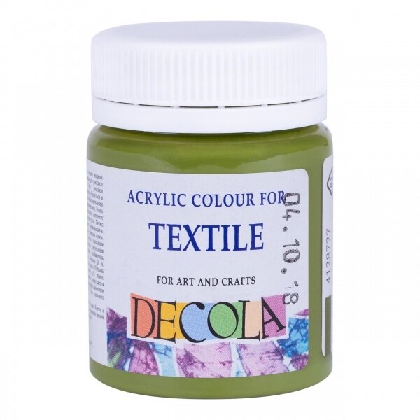 Akriliniai dažai audiniams Decola 50 ml Nr.727 alyvuogų spalvos