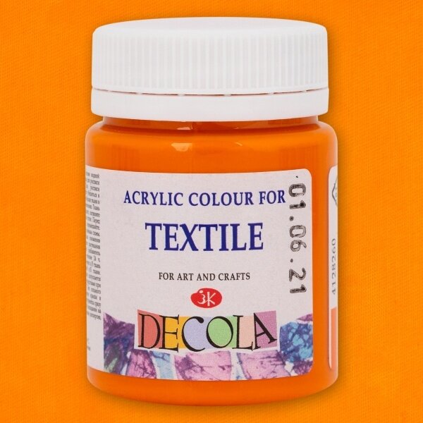 Akriliniai dažai audiniams Decola 50 ml Nr.260 mandarino spalvos