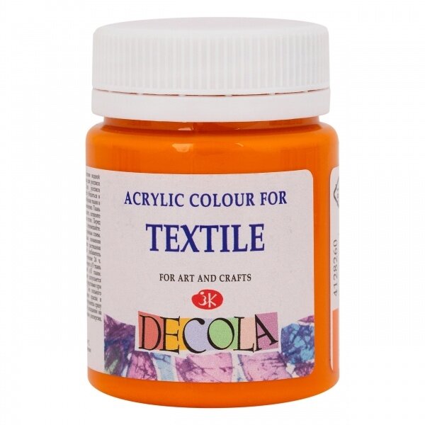 Akriliniai dažai audiniams Decola 50 ml Nr.260 mandarino spalvos 2
