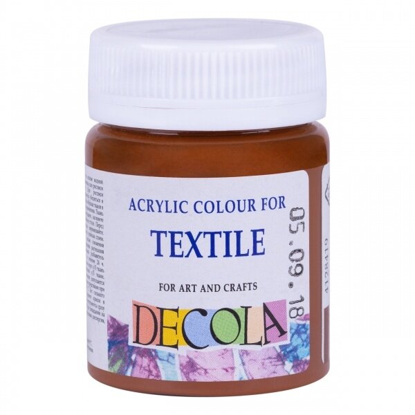 Akriliniai dažai audiniams Decola 50 ml Nr.419 rudos spalvos