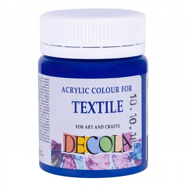Decola Acrylic Textile Paint 50 ml — 517 Blue deep Decola Acrylic Textile Paint 50 ml — 517 Blue deep