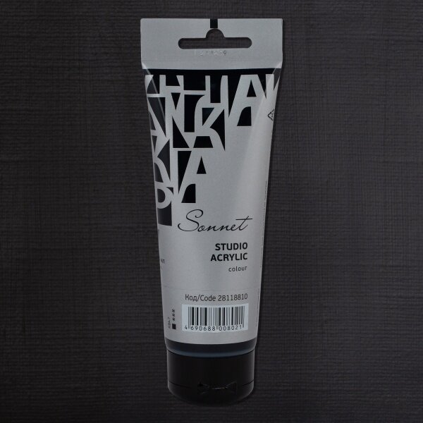 Akriliniai dažai dailei Sonnet 120 ml Nr.810 juodos spalvos Akriliniai dažai dailei Sonnet 120 ml Nr.810 juodos spalvos