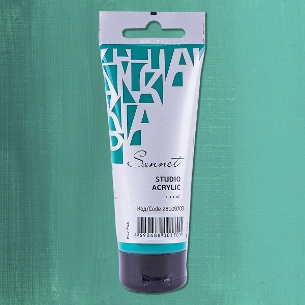 Acrylic Paints Sonnet in Plastic Tube 75 ml — 703 Phthalocyanine Green Acrylic Paints Sonnet in Plastic Tube 75 ml — 703 Phthalocyanine Green