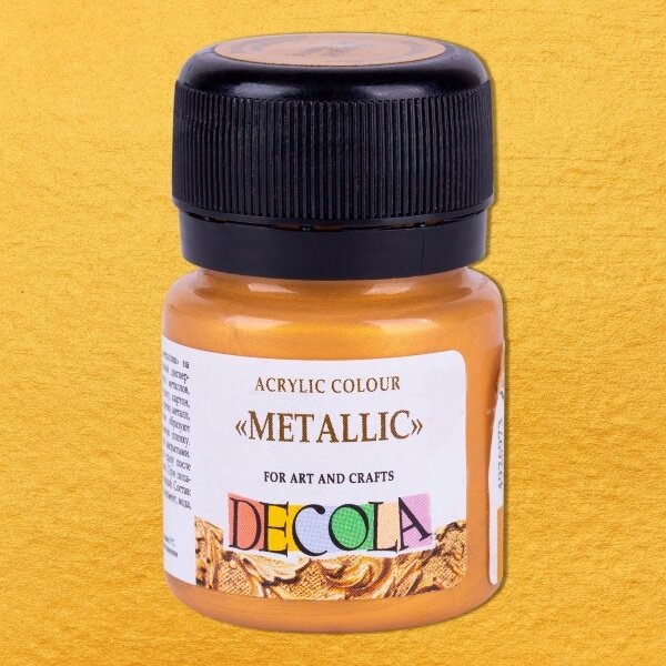 Acrylic Colours "Metallic" Decola in Plastic Jar 20 ml — 973 Maya Gold Acrylic Colours "Metallic" Decola in Plastic Jar 20 ml — 973 Maya Gold