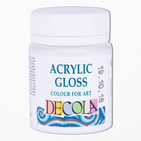 Acrylic Gloss Colours Decola in Plastic Jar 50 ml — 104 White