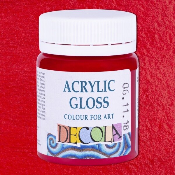 Akriliniai dažai Decola 50 ml Nr.325 bordinės spalvos Akriliniai dažai Decola 50 ml Nr.325 bordinės spalvos
