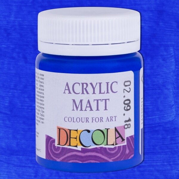 Akriliniai dažai matiniai Decola 50 ml Nr.511 ultramarinas Akriliniai dažai matiniai Decola 50 ml Nr.511 ultramarinas