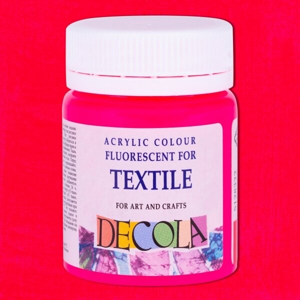 Akriliniai fluorescenciniai dažai audiniams Decola 50 ml Nr.322 rožinės spalvos