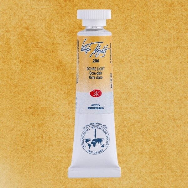 Akvarelė tūtelėje White Nights 10 ml Nr.206 šviesi ochra