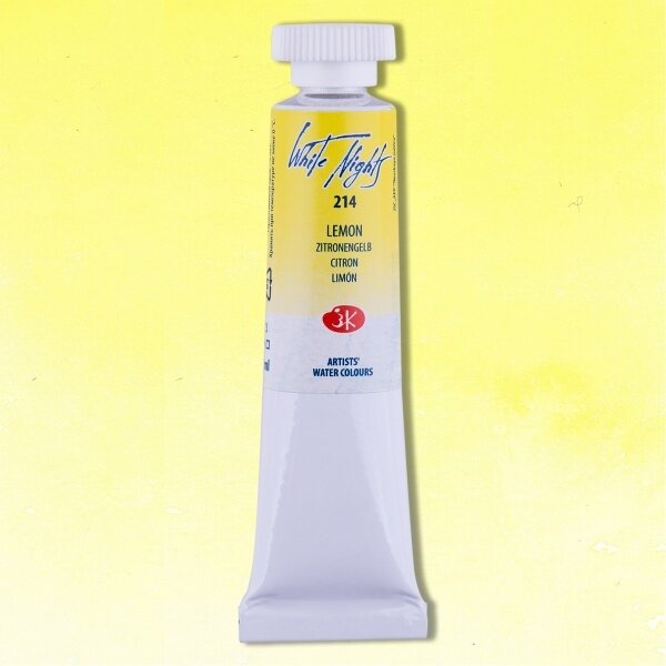 Akvarelė tūtelėje White Nights 10 ml Nr.214 citrinos spalvos