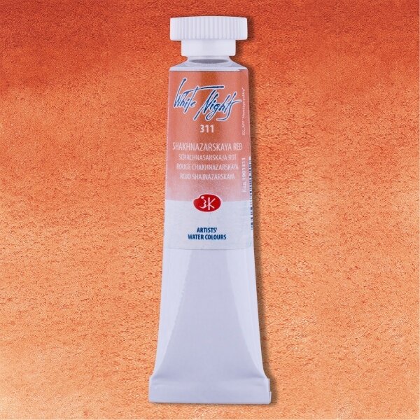 Akvarelė tūtelėje White Nights 10 ml Nr.311 Šahnazaro raudona