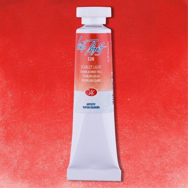 Akvarelė tūtelėje White Nights 10 ml Nr.328 ryškiai raudonos spalvos Akvarelė tūtelėje White Nights 10 ml Nr.328 ryškiai raudonos spalvos