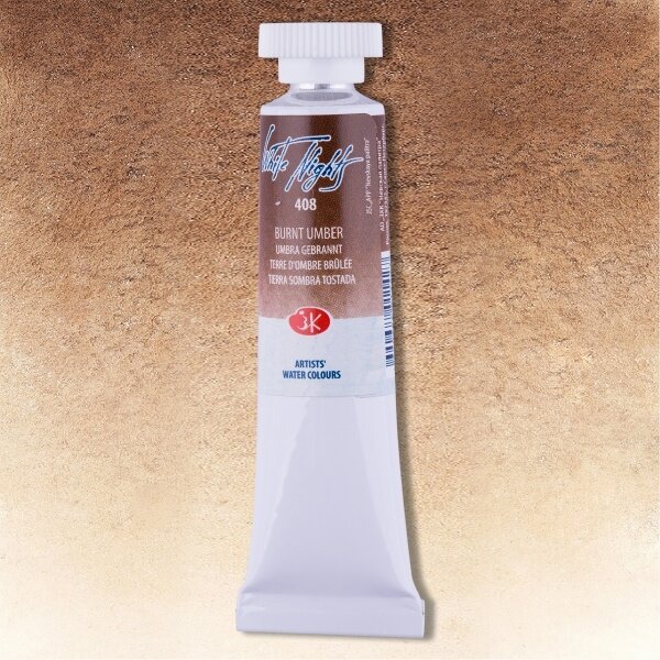 Burnt Umber Watercolor White Nights No.408 tube 10 ml