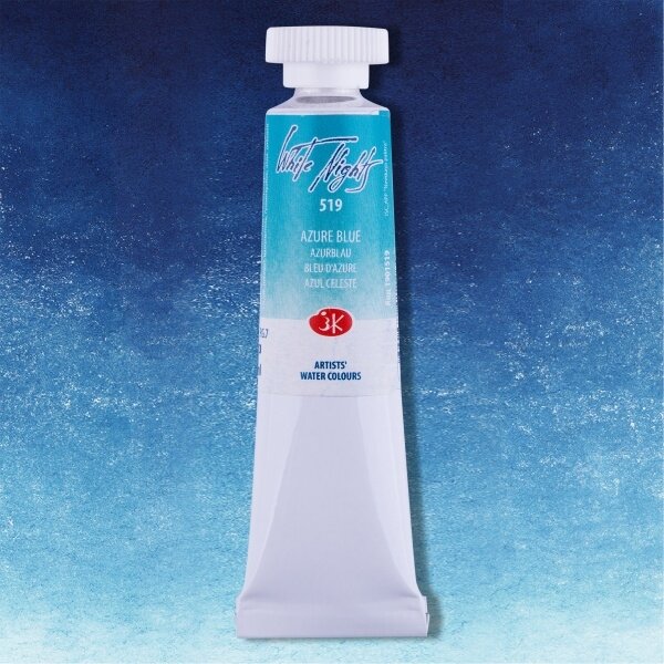 Akvarelė tūtelėje White Nights 10 ml Nr.519 žydros mėlynos spalvos Akvarelė tūtelėje White Nights 10 ml Nr.519 žydros mėlynos spalvos