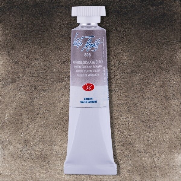 Akvarelė tūtelėje White Nights 10 ml Nr.806 Voronežo juoda