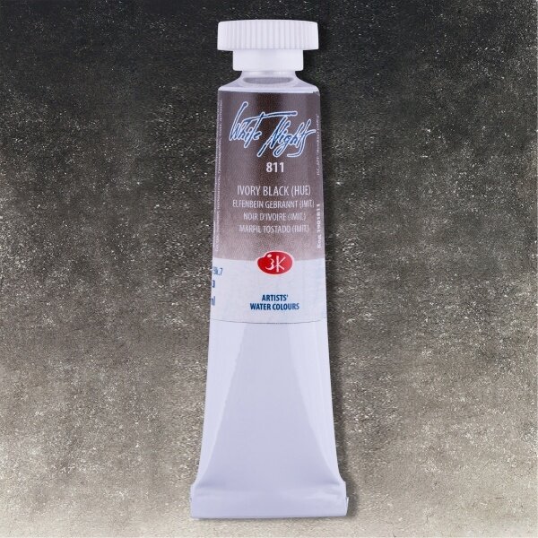 Ivory Black (Hue) Watercolor White Nights No.811 tube 10 ml Ivory Black (Hue) Watercolor White Nights No.811 tube 10 ml