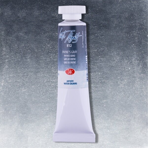 Akvarelė tūtelėje White Nights 10 ml Nr.812 pilka pejna
