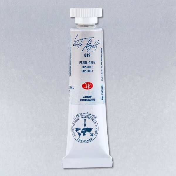 Akvarelė tūtelėje White Nights 10 ml Nr.819 perlų pilka