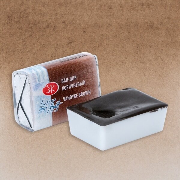 White Nights Watercolor Half Pan 2.5 ml — 401 Vandyke Brown White Nights Watercolor Half Pan 2.5 ml — 401 Vandyke Brown