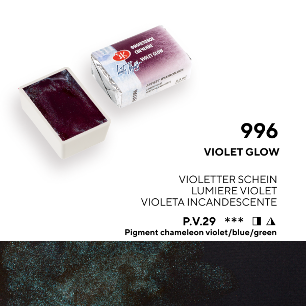 Akvarelė White Nights 2,5 ml Nr.996 violetinis švytėjimas 1 Akvarelė White Nights 2,5 ml Nr.996 violetinis švytėjimas 1